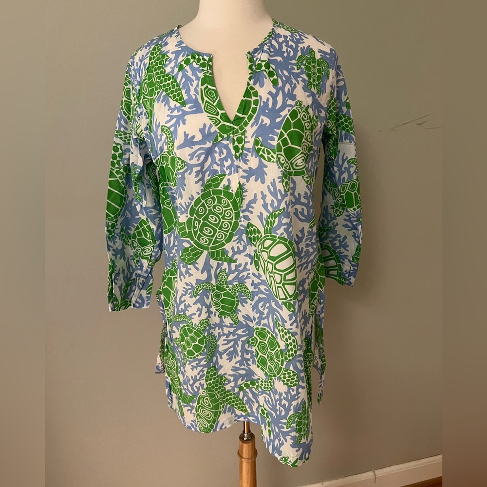 Gretchen Scott long tunic in fun print! sz medium. NWOT